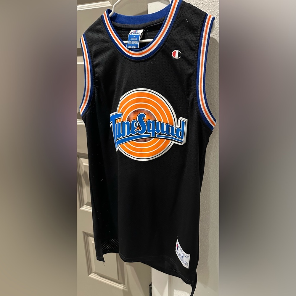 Michael Jordan #23 Tune Squad VTG Authentic Champion Black Jersey Size M in VGC - Picture 9 of 16